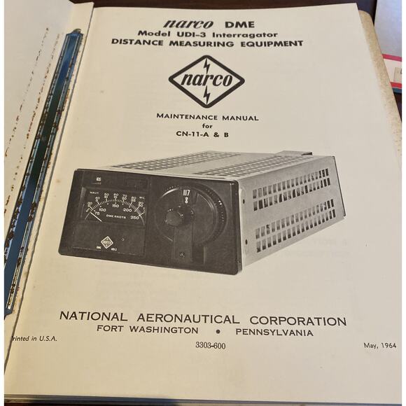 NARCO DME Model UDI Interrogator Original Maintenance Manual For CN-11-A&B 1964 - Picture 5 of 11